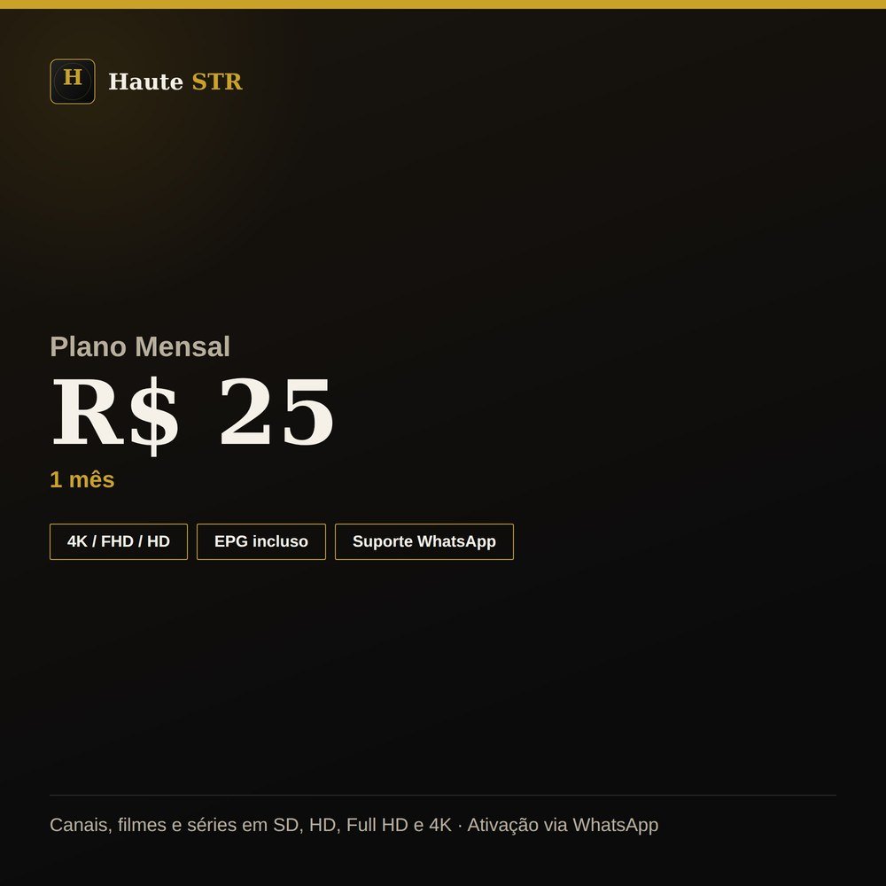 Imagem ilustrativa do Plano Mensal da Haute STR